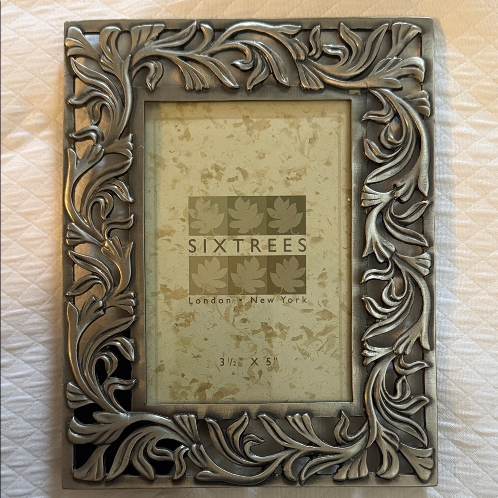 Sixtrees Pewter Picture Frame. 3.5”x5”. New